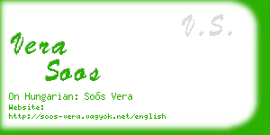 vera soos business card