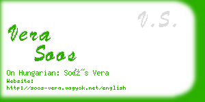 vera soos business card